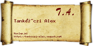Tankóczi Alex névjegykártya